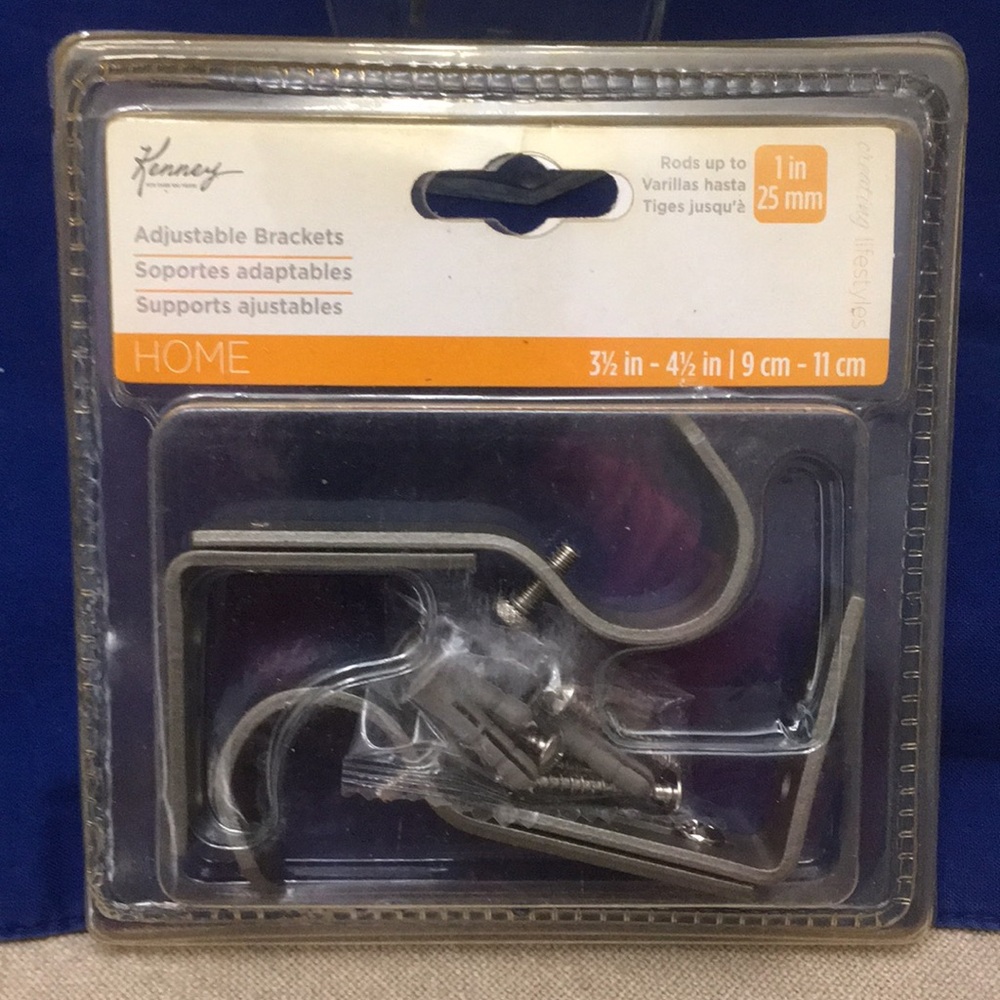 Pewter, Kenney, Adjustable Brackets